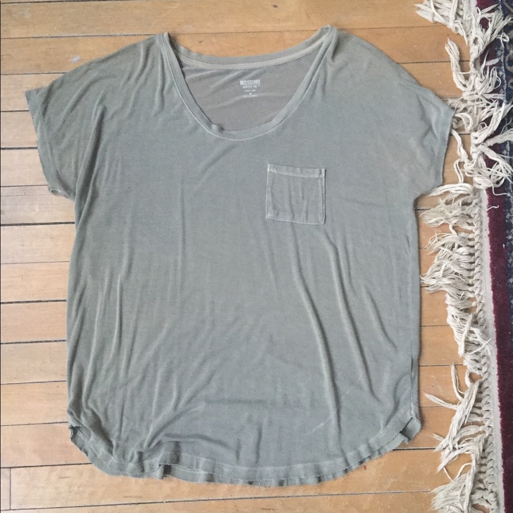 Oversized Off the Shoulder Scoop Neck Tee